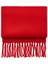 Kadın Kırmızı Püsküllü Yumuşak Dokulu Şal 3