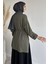 Bisiklet Yaka Yan Yırtmaç Detaylı Bel Bağlamalı Tesettür Tunik P-00019263 3