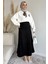 Bel Lastikli Çimalı Kaşe Tesettür Etek P-00019338 2