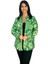 Kadın Tek Cepli Desenli Kalın Oduncu Ceket Gömlek (Yeşil) Standar 1