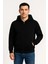 Erkek Üç Iplik Kapüşonlu Tam Fermuarlı Kanguru Çepli Sweatshirt Hoodie 1