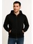 Erkek Üç Iplik Kapüşonlu Tam Fermuarlı Kanguru Çepli Sweatshirt Hoodie 2