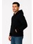 Erkek Üç Iplik Kapüşonlu Tam Fermuarlı Kanguru Çepli Sweatshirt Hoodie 3