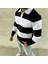 Erkek Polo Yaka Uzun Kollu Çizgili Sweatshirt Trend Rugby Stil 4