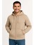 Erkek Üç Iplik Kapüşonlu Tam Fermuarlı Kanguru Çepli Sweatshirt Hoodie 4