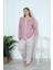 Viskon Büyük Beden Desenli Melisa Pudra Pijama Takımı %10 2
