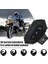 Bt-12 Motosiklet Bt Kulaklık Kask Kulaklık Telefon Görüşmesi ve Müzik Için Krofon Motosiklet Bt Interkom Siyah 4