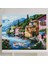 Hobi Sanat Sayılarla Boyama Tuval Seti Fırça Boya Dahil (Çıtalı) 40X50 cm - Deniz Evler 1
