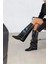 Lotus Kadın Fermuar Detay Deri Çizme Siyah 3