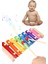 Renkli Ahşap Bebek Müzik Aleti, 8 Nota, 8 Ton, 8 Tuşlu Ksilofon 1