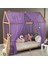 Lila Çift Perdeli Montessori Yatak Cibinliği 1