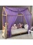 Lila Çift Perdeli Montessori Yatak Cibinliği 10