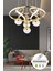 Octavia Kumandalı 3 Renk Işık Özellikli Modern Gold Kaplama Sarkıt LED Avize Salon Avize 1