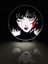 “dark Beauty” Anime Sanat LED Masa Lambası-Gotik Anime Siluet LED Lamba 3