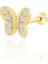 14 Ayar Altın Taşlı Kelebek Tragus Piercing 1