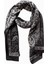Siyah Gri Paisley Desenli Şal 4