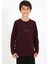 Erkek Çocuk Uzun Kol Penye Pijama Takım Bordo 2
