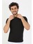 Erkek Sıfır Yaka Likralı Siyah T-Shirt 2