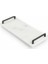 Veya Siyah Metal Saplı Mermer Sunum Tepsisi – 40X15 cm Dikdörtgen Servis Tepsisi, Şık Sofra, Kahve, Peynir ve Tatlı Sunumları Için (Siyah) 2