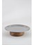 & Ahşap Tabanlı Metal 18 cm Yuvarlak Servis/sunum Tabak Dekoratif Stand 1