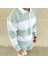Erkek Polo Yaka Uzun Kollu Çizgili Sweatshirt Trend Rugby Stil - Çağla Yeşili 3