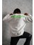 Erkek Oversize Sweatshirt – Beyaz Renk Ön ve Sırt Baskılı, Üç Iplik Içi Pamuklu Kumaş, 1