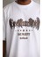 Unisex Baskılı Oversize T-Shirt - Beyaz 3