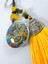 Sarı Nazar Boncuklu Rengarenk Hamse Fatma Ana Eli Anahtarlık, Hediyelik Aksesuar 2