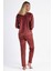 60222 Kahverengi Kadife Pijama Takımı 3