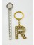 Gold Renkli Parlak Taşlı R Harfi Anahtarlık, Hediyelik Harfli Anahtarlık 5