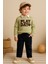 Erkek Bebek&çocuk Play Day %100 Pamuk Gömlek Sweatshirt Pantolon 3'lü Takım Elbise Bayram 1