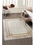 Glory Vl Saçaklı Modern Dokuma Halı Oturma Odası Salon Mutfak Halısı Krem Gold T1A 1