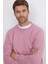 Unisex Relax Fit Rahat Kesim %100 Pamuk Basic Lila Bisiklet Yaka Sweatshirt 2