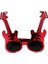 Kırmızı Renk Rockn Roll Gitar Şekilli Parti Gözlüğü 15X15 cm 1