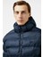Synthethic Fill Puffer Jacket Kapişonu Çıkarılabilir Erkek Şişme Mont Lacivert 4