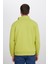 Unisex Relax Fit Rahat Kesim Pamuklu Içi Polarlı Yarım Fermuarlı Yeşil Dik Yaka Sweatshirt 7