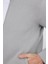 Unisex Relax Fit Rahat Kesim Pamuklu Içi Polarlı Fermuarlı Gri Dik Yaka Flato Cepli Sweatshirt Hırka 3