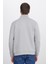 Unisex Relax Fit Rahat Kesim Pamuklu Içi Polarlı Fermuarlı Gri Dik Yaka Flato Cepli Sweatshirt Hırka 7