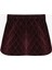Kapitone Kadife Mini Etek Bordo 1