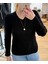Siyah V Yaka Basic Kazak 1