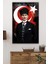 Atatürk Portresi ve Türk Bayrağı Cam Tablo Ev Ofis Okul Duvar Dekoru, Hediyelik Büyük Tablo 2