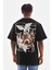 Unisex Baskılı Oversize T-Shirt - Siyah 2