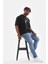 Unisex Baskılı Oversize T-Shirt - Siyah 4