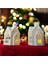 Beyaz Kış Evleri 2'li Set, Dekoratif Noel ve Tealight Mumluklar 1