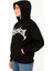 Oversize Kapüşonlu Sweatshirt Hoodie 3 Iplik Şardonlu Pamuklu Kumaş, Önü Baskılı, Fermuarl 2