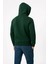 Erkek Üç Iplik Kapüşonlu Kanguru Cepli Sweatshirt Hoodie - Haki 2