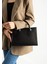 *** Kadın Siyah Süet El ve Omuz Çantası 1
