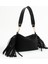 Süet Siyah Kadın El ve Omuz Çantası 1