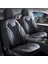 Opel Vectra C Deri Detaylı Oto Koltuk Kılıfı Ön Arka Set Siyah Mavi Siena Seri Scr 1
