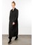 El Işi Yaka ve Kol Detaylı Iç Bedeni Dolgulu Özel Kaban Manto-Siyah 8